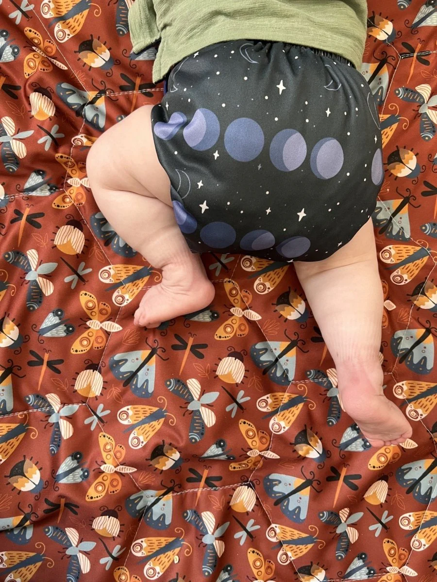 Space and Sky: Essentials Pocket Cloth Diaper with Athletic Wicking Jersey, Grows with your Baby - Image 38