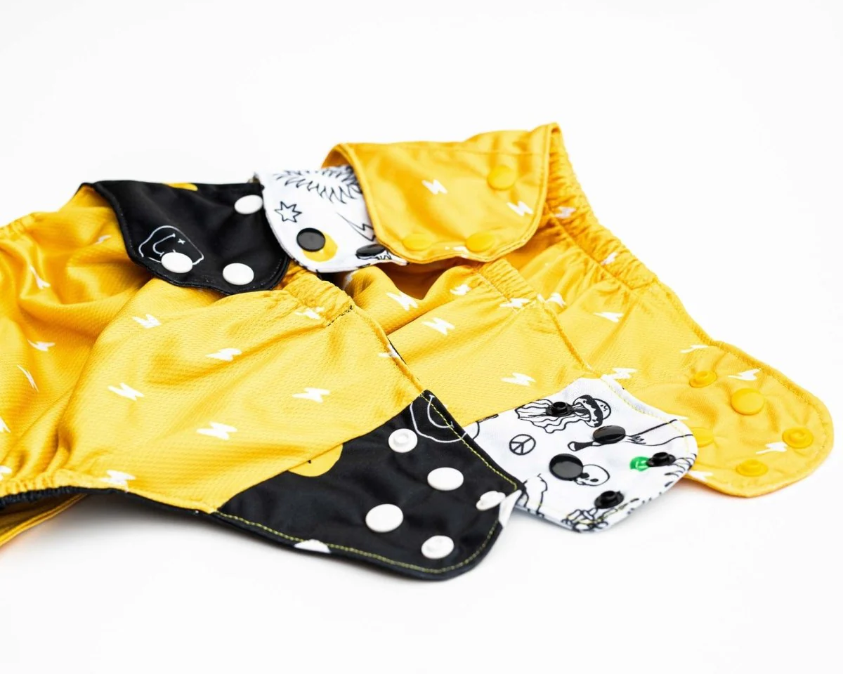 Space and Sky: Essentials Pocket Cloth Diaper with Athletic Wicking Jersey, Grows with your Baby - Image 9